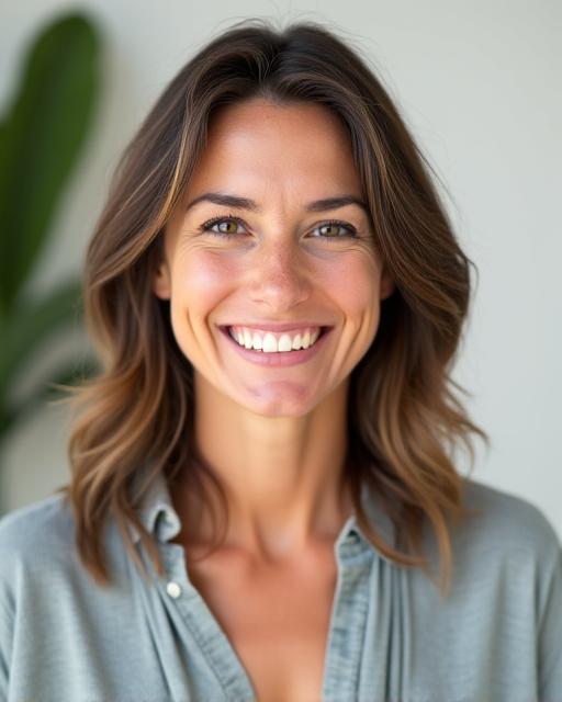 Portrait d'un coach bien-être engageant.